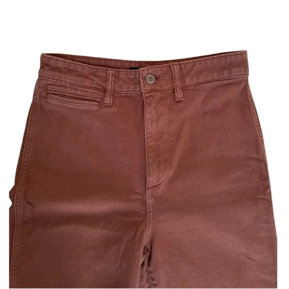 NWOT Quince Organic Stretch Cotton Twill Wide-Leg Crop Pants size 26 - Picture 9 of 9